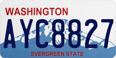 WA license plate AYC8827