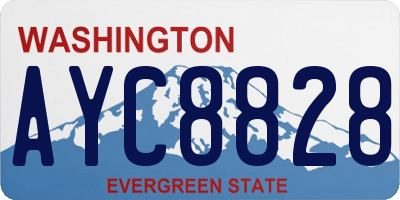 WA license plate AYC8828