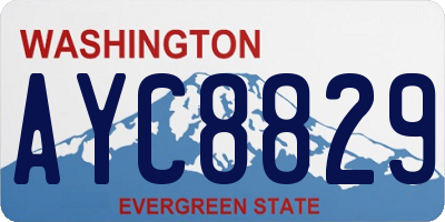 WA license plate AYC8829