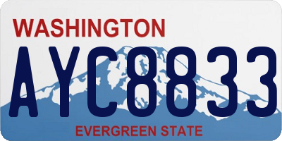 WA license plate AYC8833