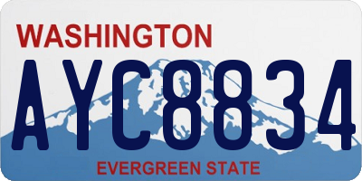 WA license plate AYC8834