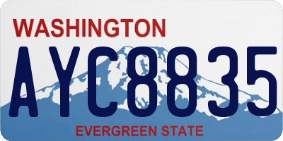 WA license plate AYC8835