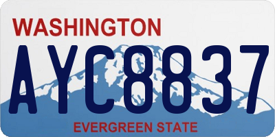 WA license plate AYC8837
