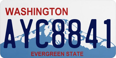 WA license plate AYC8841