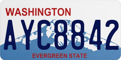 WA license plate AYC8842