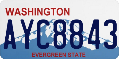 WA license plate AYC8843