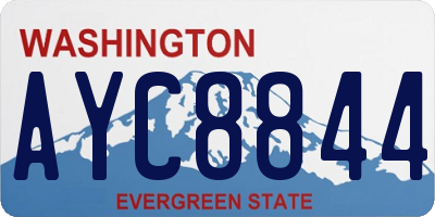 WA license plate AYC8844