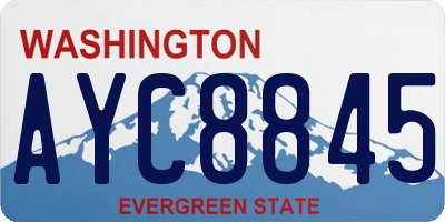 WA license plate AYC8845