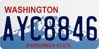 WA license plate AYC8846