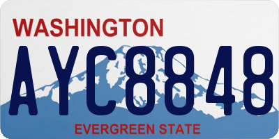 WA license plate AYC8848