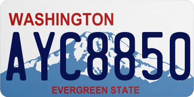 WA license plate AYC8850