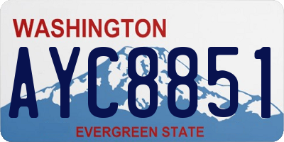 WA license plate AYC8851