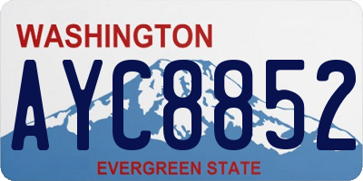 WA license plate AYC8852