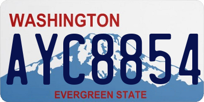 WA license plate AYC8854