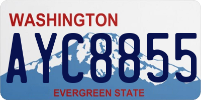 WA license plate AYC8855