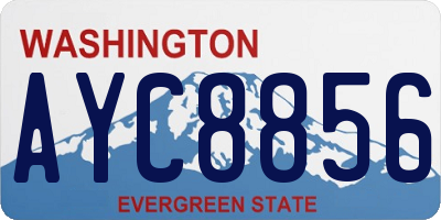 WA license plate AYC8856