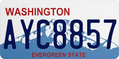 WA license plate AYC8857