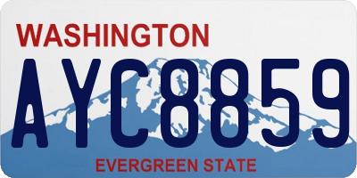 WA license plate AYC8859