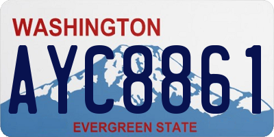 WA license plate AYC8861