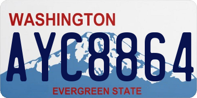 WA license plate AYC8864