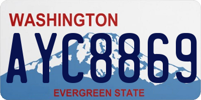 WA license plate AYC8869