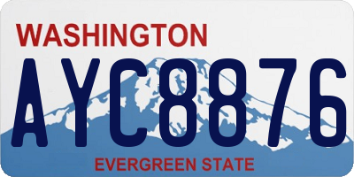 WA license plate AYC8876