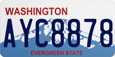 WA license plate AYC8878
