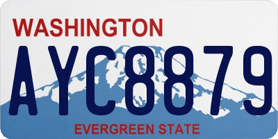 WA license plate AYC8879