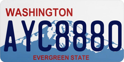 WA license plate AYC8880