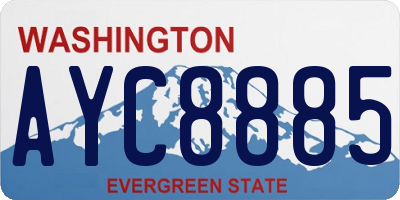 WA license plate AYC8885