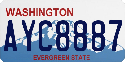 WA license plate AYC8887