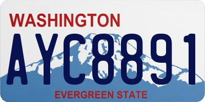 WA license plate AYC8891