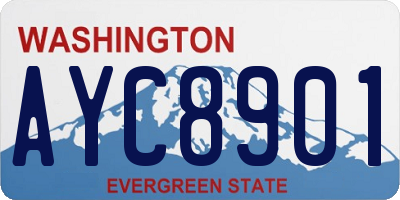 WA license plate AYC8901