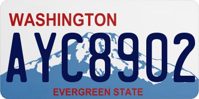 WA license plate AYC8902