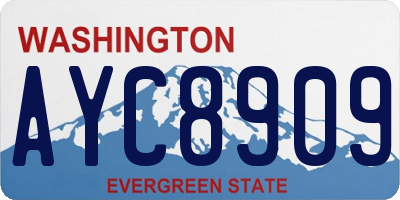 WA license plate AYC8909