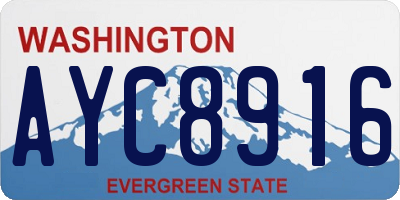 WA license plate AYC8916