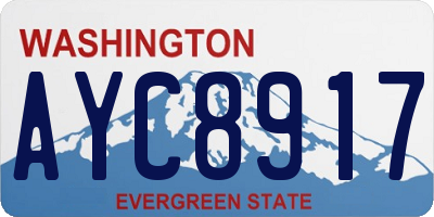 WA license plate AYC8917