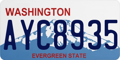 WA license plate AYC8935