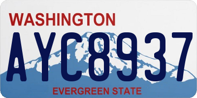 WA license plate AYC8937