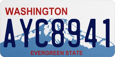 WA license plate AYC8941
