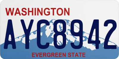WA license plate AYC8942