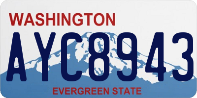 WA license plate AYC8943