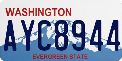 WA license plate AYC8944