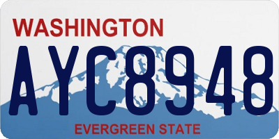 WA license plate AYC8948