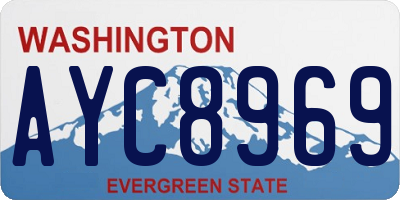 WA license plate AYC8969