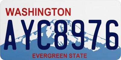 WA license plate AYC8976