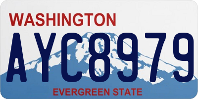 WA license plate AYC8979