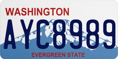 WA license plate AYC8989