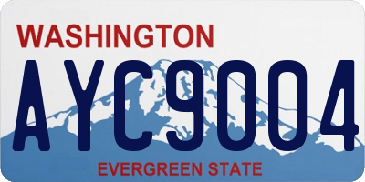 WA license plate AYC9004