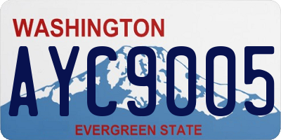 WA license plate AYC9005